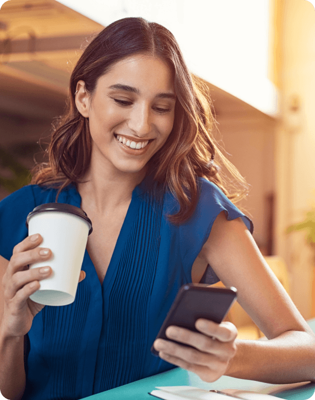 Woman using mobile phone
